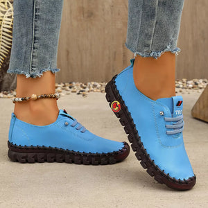 Round Toe Lace Up Sneakers in Grey, view 12