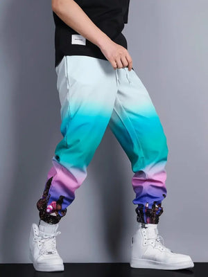 Men's Full Size Drawstring Loose Fit Joggers, back view