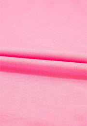 Pink track pants with a soft fabric texture