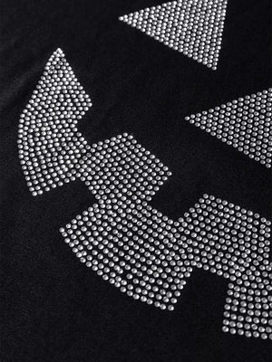 black t-shirt with hip-length and pullover