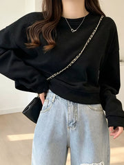 Crew Neck Drop Shoulder Sweatshirt, view 25