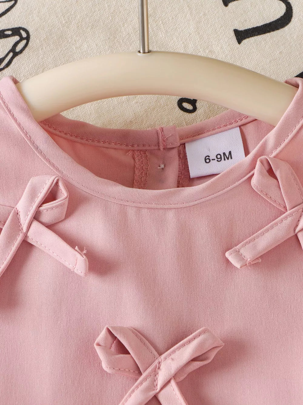Children's Ruffled Hem Tank And Pants Set in Pink, side view