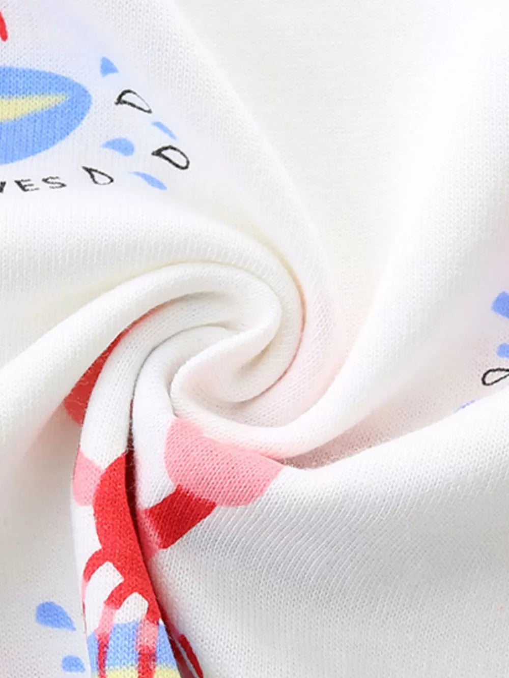 Toddler boys' white cotton underwear set with a surfing crab print and water splashes.