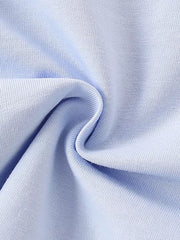 Children's light-blue cotton t-shirt fabric detail