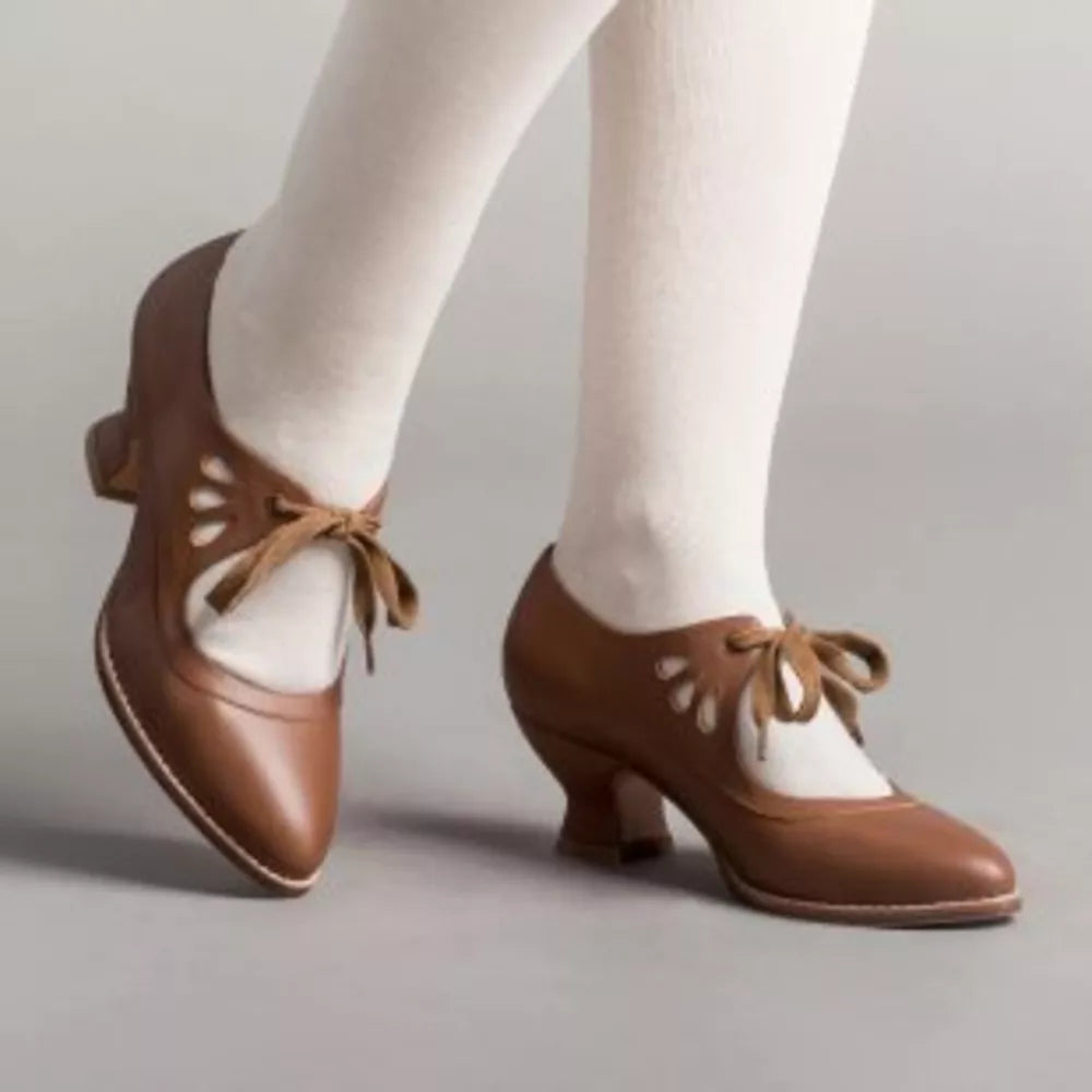 Elegant T-strap Block Heel Shoes
