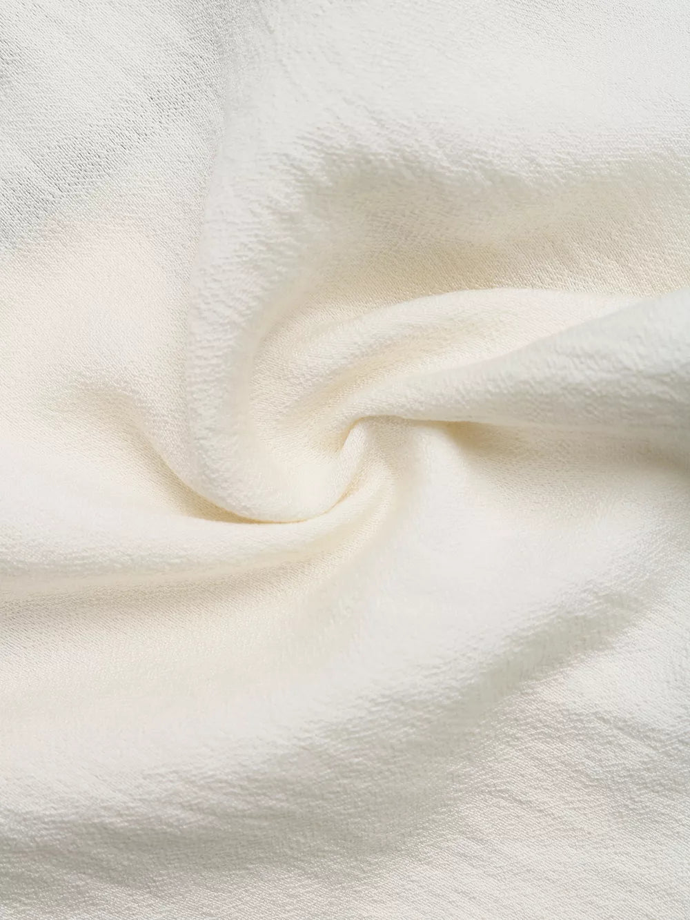 Beige tie-front two-piece ensemble fabric detail with textured weave