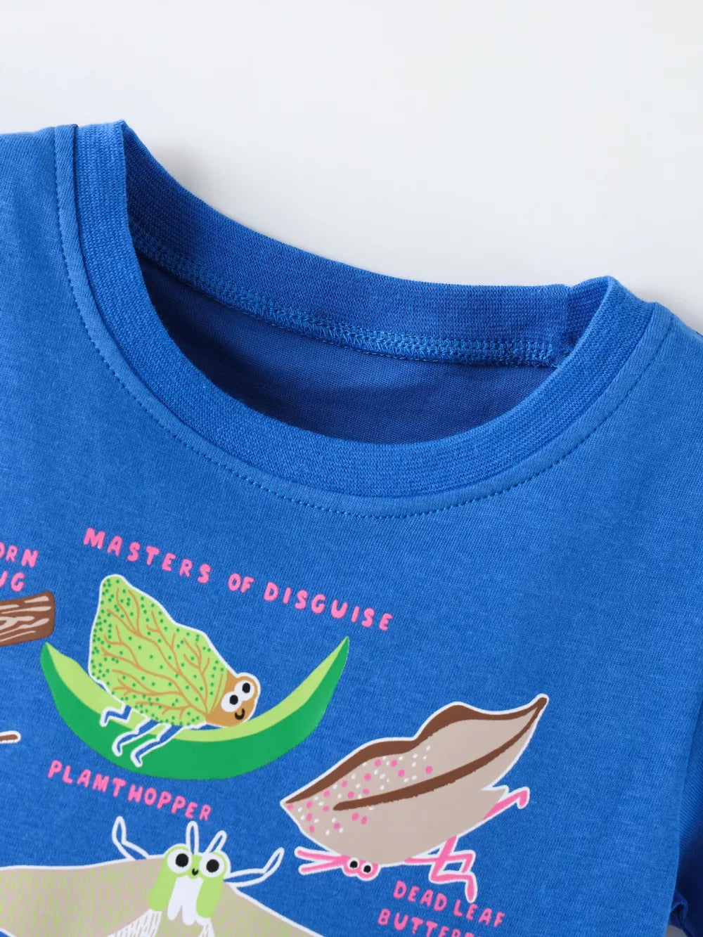 Children's Insect Print Round Neck Tee, close-up detail