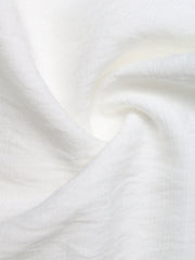 White linen maternity blouse with delicate lace trim detail