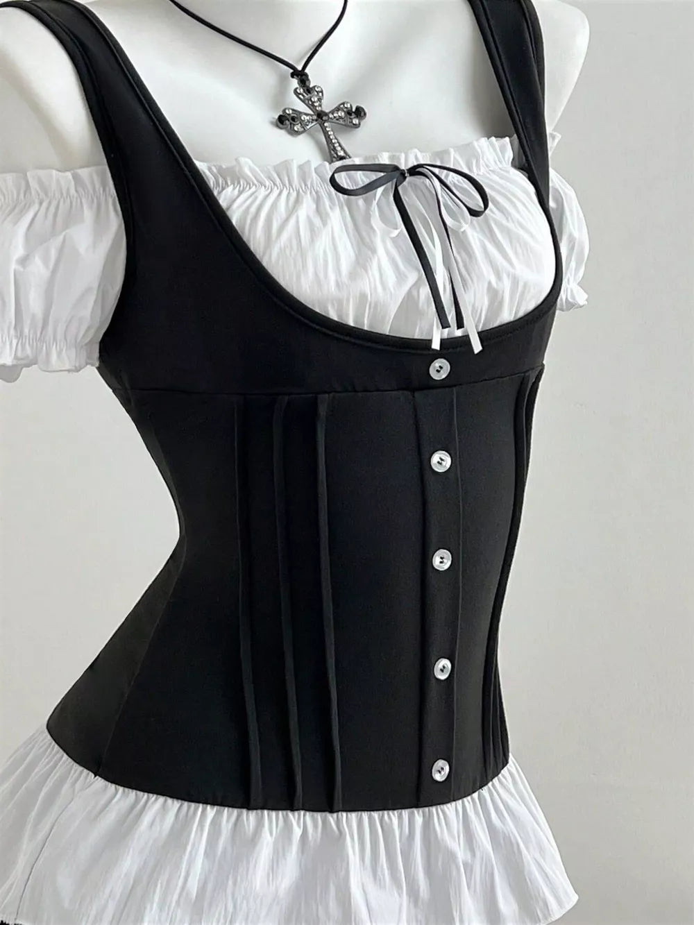 Cold Shoulder Ruched Top, side view
