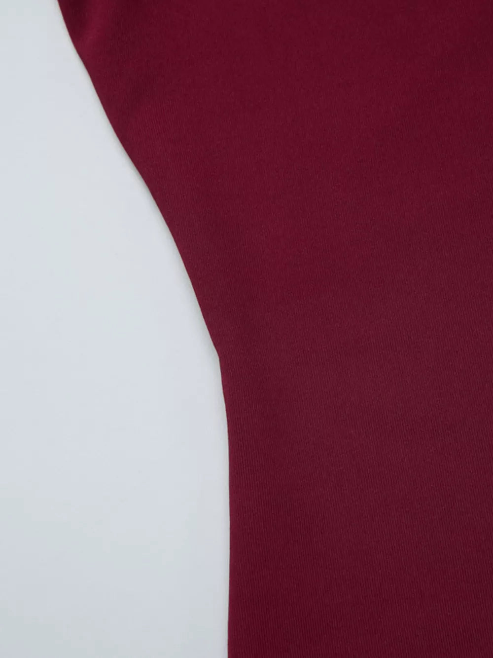 Wine red tie-front t-shirt with lace trim detail