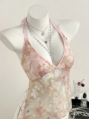 Sequin Halter Neck Cami, alternate angle