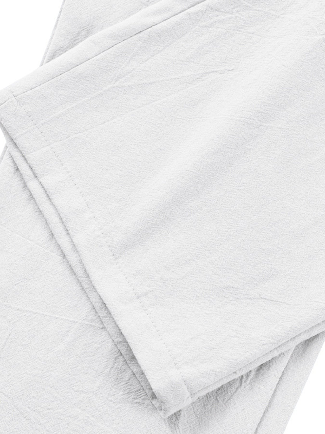 White relaxed fit sweatpants with textured fabric detail