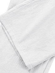 White relaxed fit sweatpants with textured fabric detail