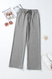 Relaxed-fit dark gray lounge joggers with drawstring waist and wide leg