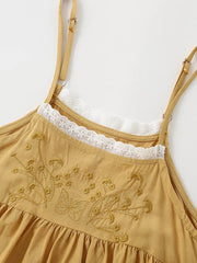 Children's Lace Detail Embroidered Dress, close-up detail