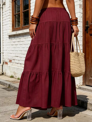Maxi Ruched Skirt in Brown, view 11