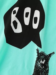 Playful Monster Graphic Tee & Plaid Shorts Set