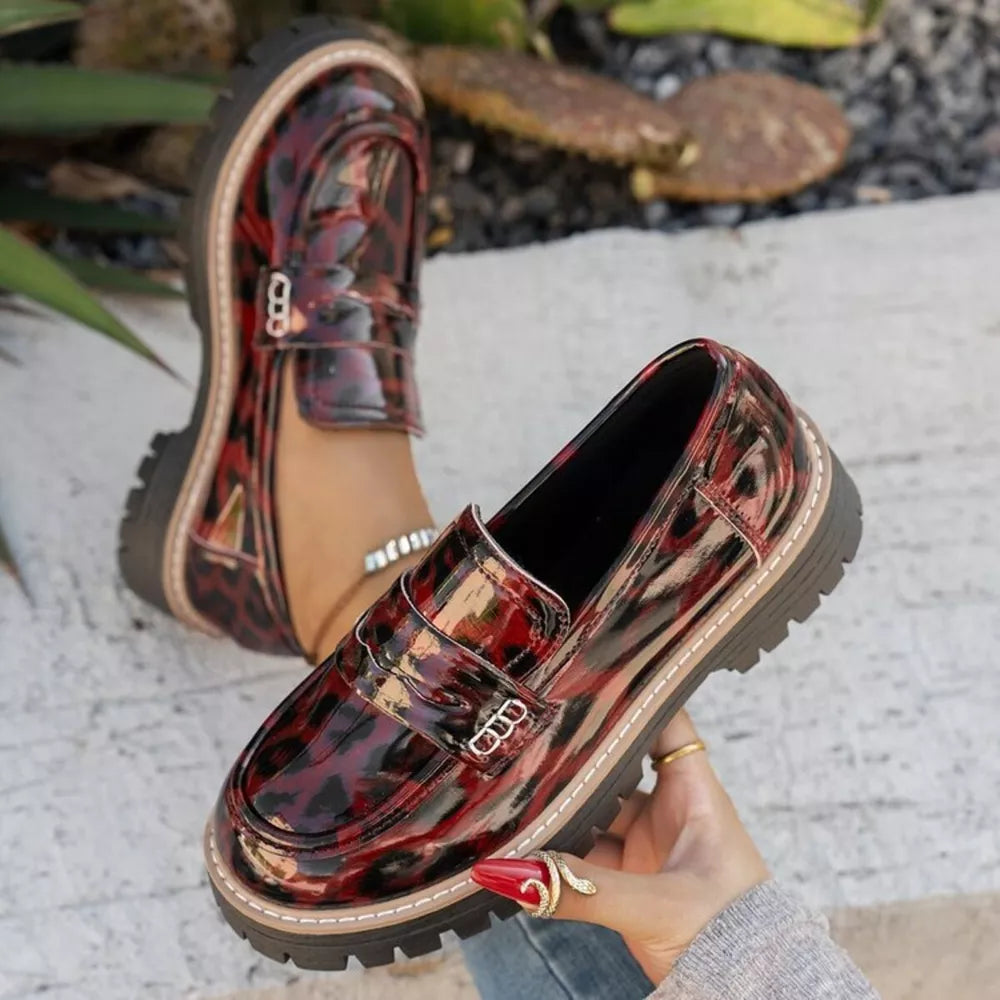 Round Toe Platform Loafers, alternate angle