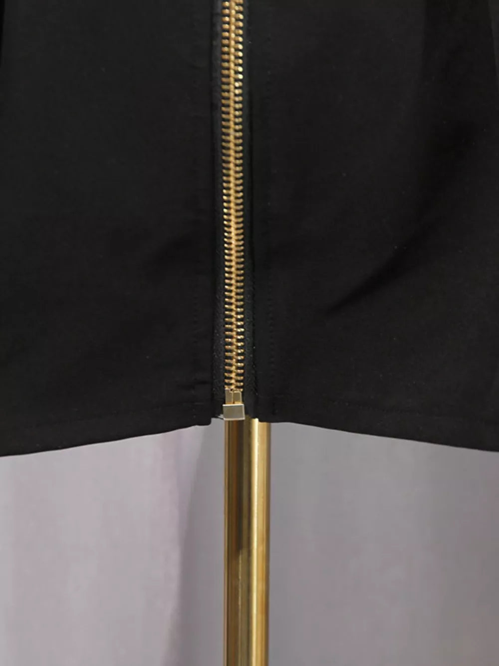 Zip Up Sleeveless Mini Dress in Black, view 13