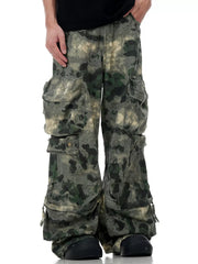 Men's Camouflage Loose Fit Cargo Pants in Camouflage, side view