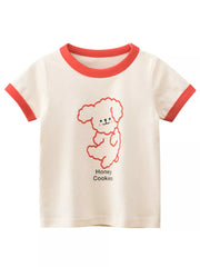 Charming Dog Graphic T-shirt For Kids