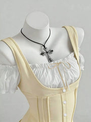 Cold Shoulder Ruched Top, front view