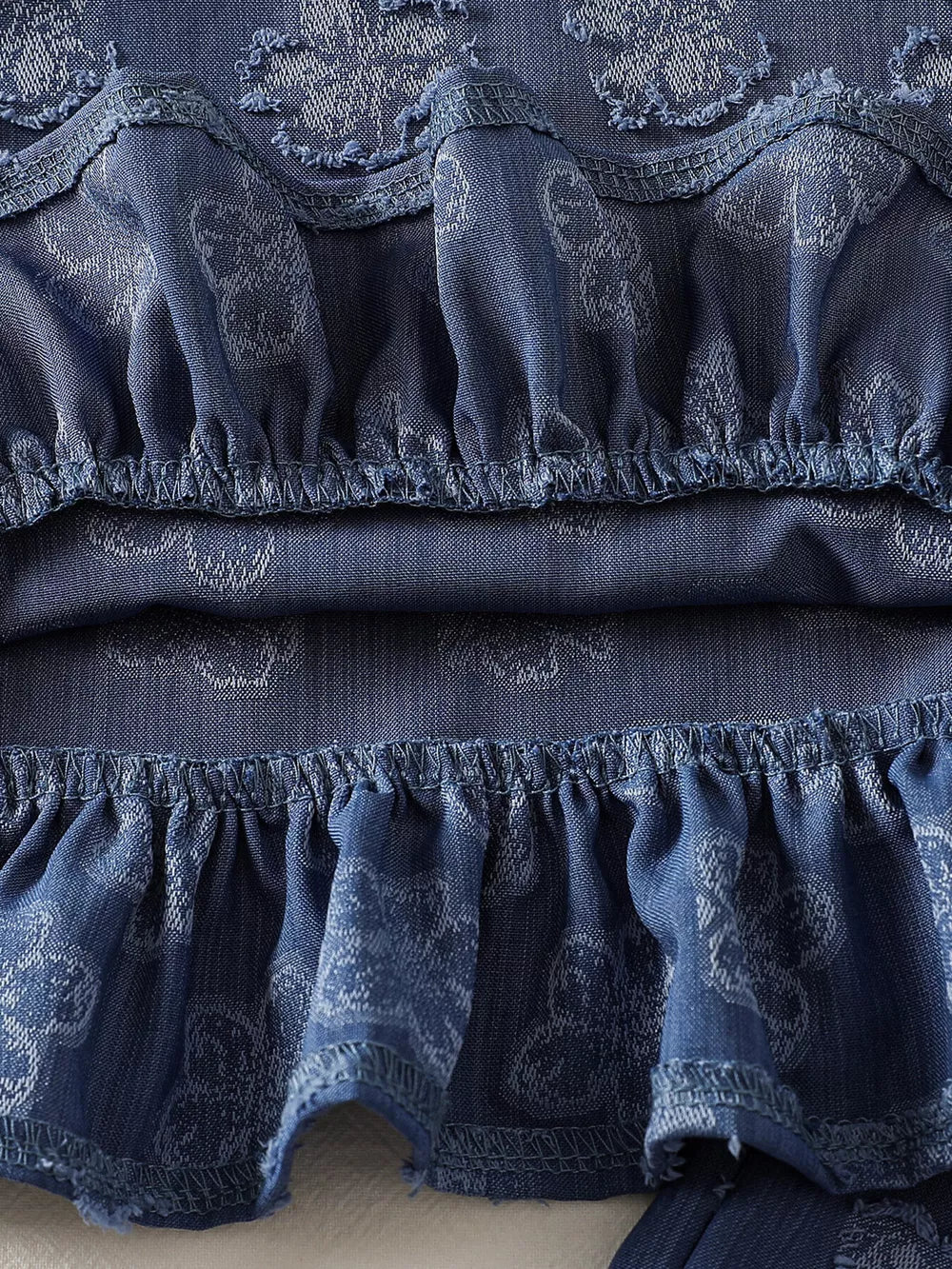 Children's Floral Round Neck Tank And Pants Set, close-up detail