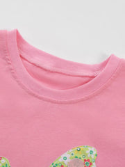 Children's Unicorn Short Sleeve T-shirt, close-up detail