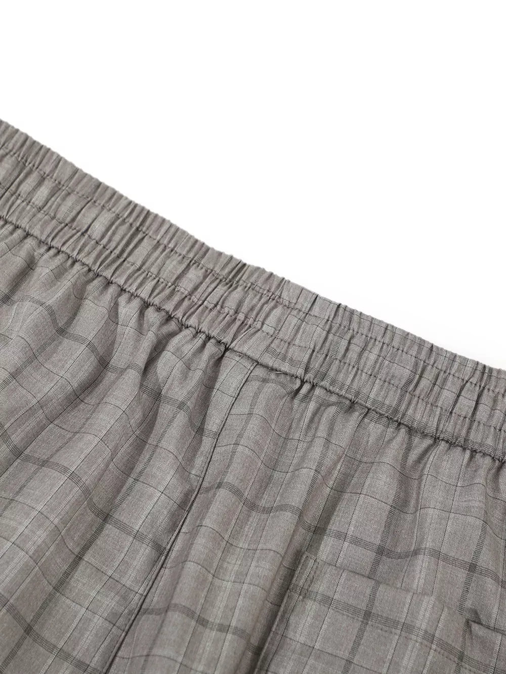Men's Plaid Wide-leg Pants in Gray, product detail